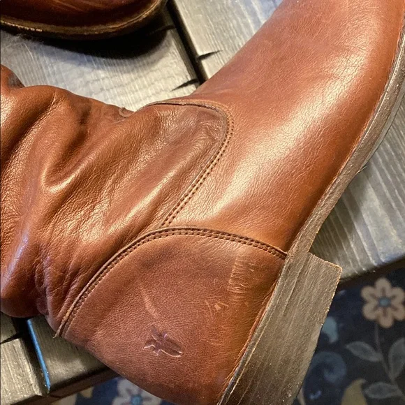 Frye Brown Over the Knee Boots Timeless Leather Design - Picture 2 of 13